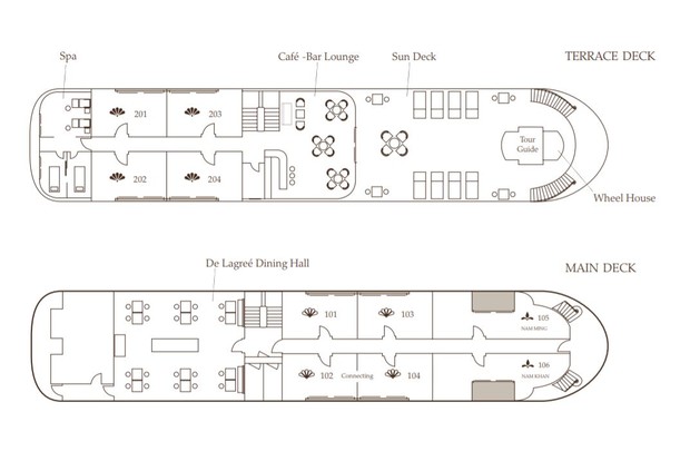 Cabin layout for Anouvong