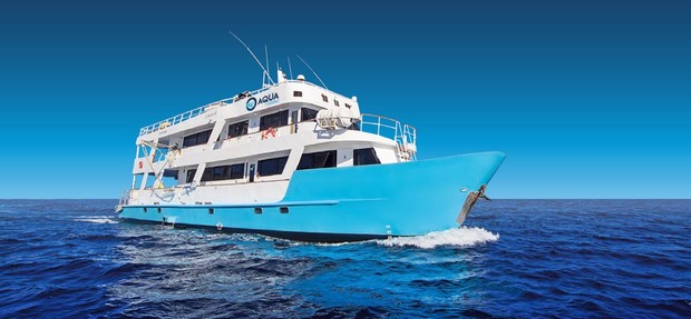 Aqua, the ship servicing Aqua Diving Galapagos Small Ship Cruise