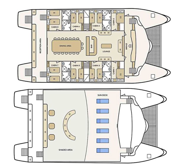 Cabin layout for Archipel I