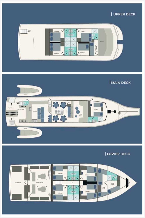 Cabin layout for Galaxy Diver 2