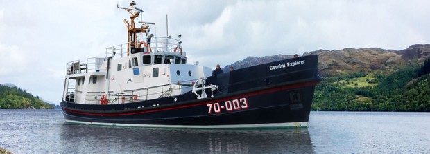 Gemini Explorer, the ship servicing Scotland's Southern Hebridean Wild Isles: Islay, Jura, Luing and Shuna
