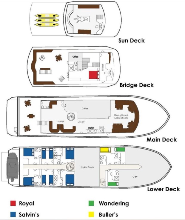 Cabin layout for Heritage Explorer 