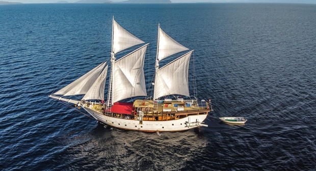 The Jakaré, the ship servicing Remote Sulawesi Island Adventure - Indonesia Sailing Cruise
