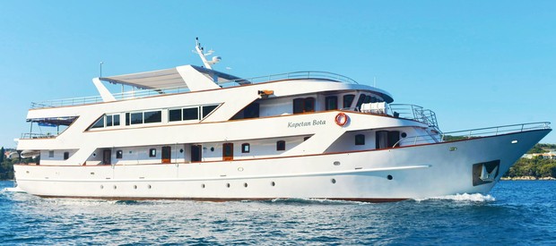 Captain Bota, the ship servicing Croatia Island Hopping Cruise from Split to Dubrovnik