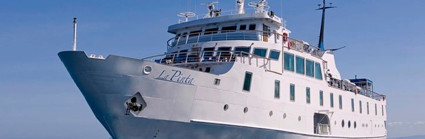 La Pinta, the ship servicing Darwin's Discoveries - the Galapagos Islands