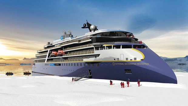 National Geographic Resolution, the ship servicing Svalbard in Spring Expedition: Polar Bears, Arctic Light & Epic Ice