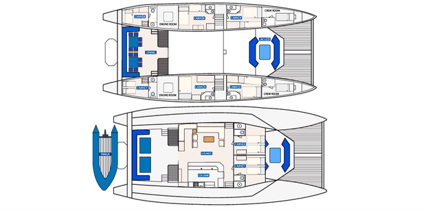 Cabin layout for Nemo I, II & III