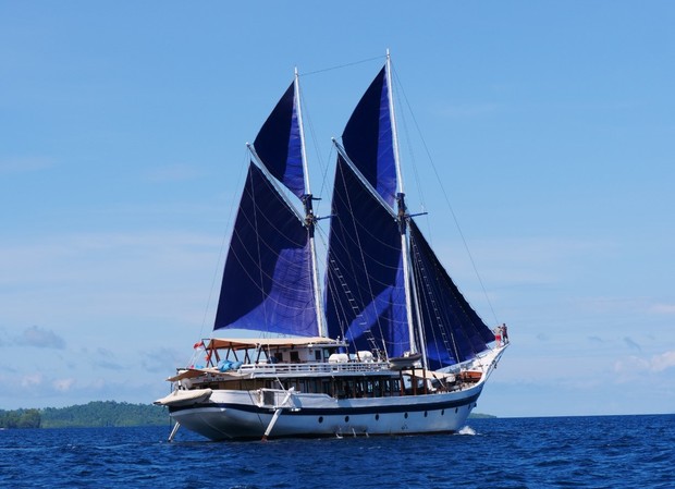 Ombak Putih, the ship servicing From The Spice Islands To The Dragon Islands - From Ternate To Komodo