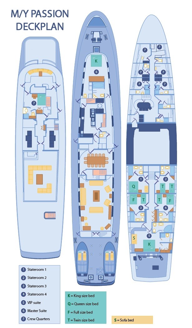 Cabin layout for Passion