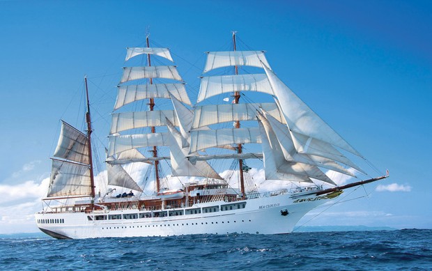 Sea Cloud II, the ship servicing Christmas - Caribbean Style Sailing Cruise