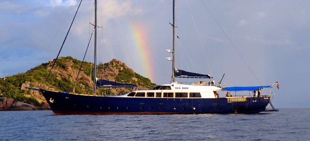Sea Star & Sea Bird , the ship servicing The Seychelles From November to April