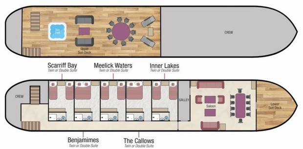 Cabin layout for Shannon Princess