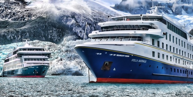 Stella Australis & Ventus Australis , the ship servicing Darwin's Route from Punta Arenas - Patagonia Small Ship Cruise