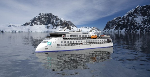 Sylvia Earle, the ship servicing Spirit of Antarctica Expedition featuring the Chilean Fjords