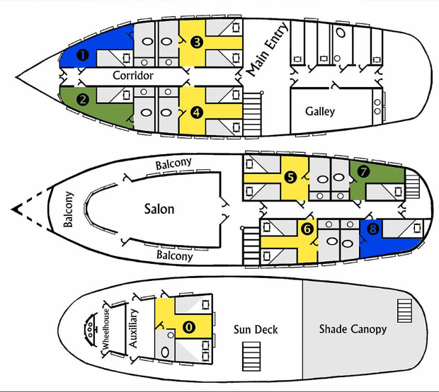 Cabin layout for Tucano