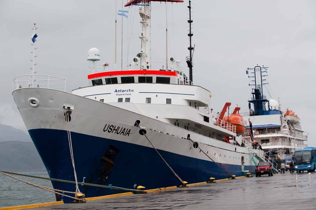 Ushuaia, the ship servicing Weddell Sea Quest aboard Ushuaia