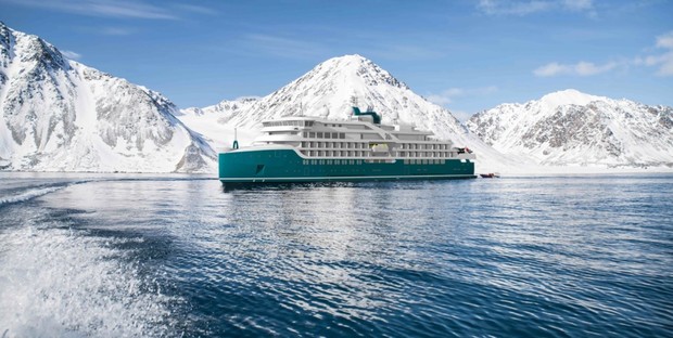 Vega, the ship servicing Greenland Discovery In Depth: West Greenland Expedition Cruise
