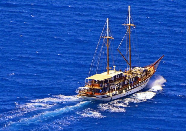 Aegeotissa-II-gulet, the ship servicing Corfu and the Ionian gulet cruise