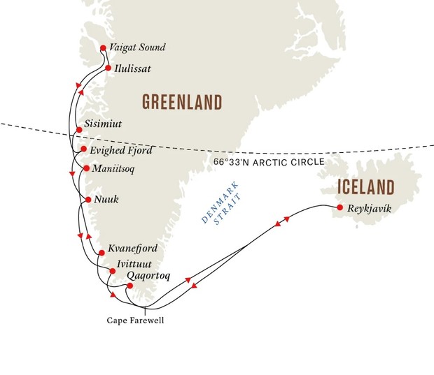 Map for Disko Bay – The Heart of Greenland