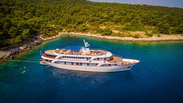 Esperanza, the ship servicing Dubrovnik Elegance luxury small ship cruise