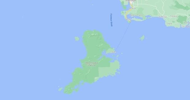 Map for Scenic Cruise to Stewart Island