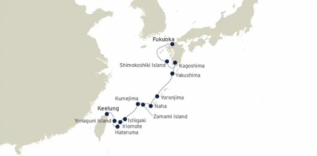 Map for Through Japan's Ryukyu Islands